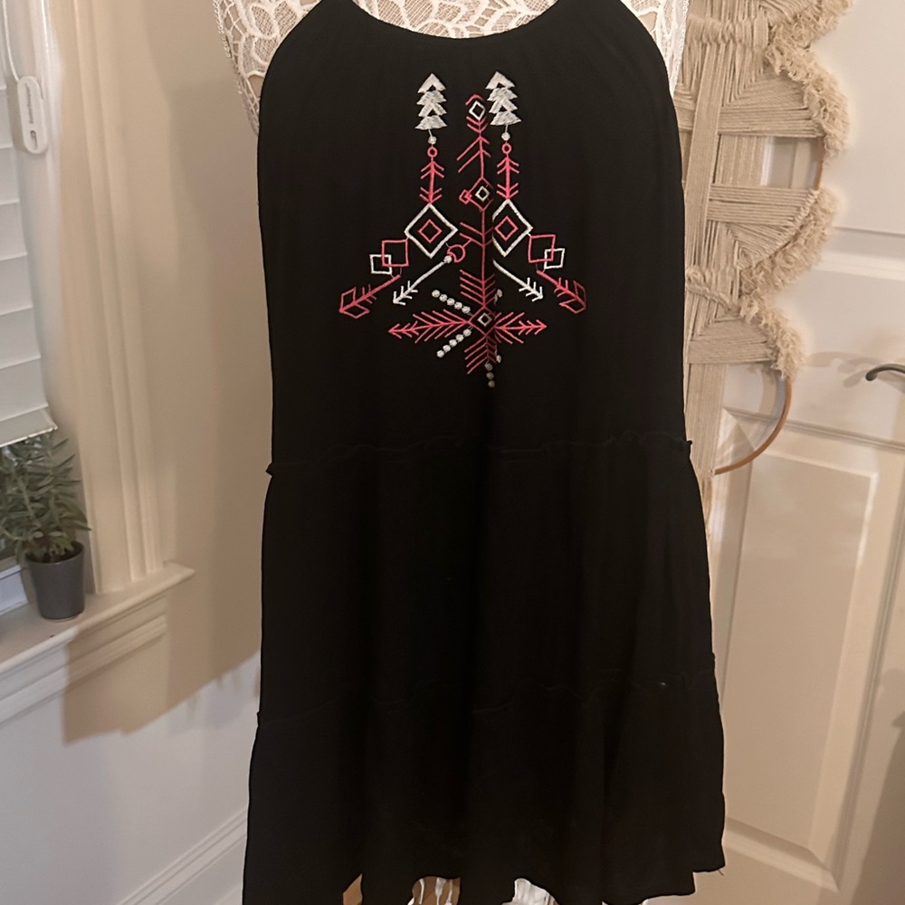 Free people style tank dress super cute crochet detail new without tags